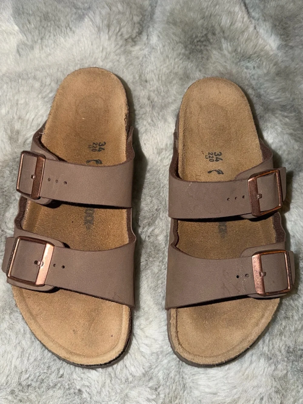 Birkenstock Arizona Mocha Kids US Sz 3-3.5 - EU34 Mocha Sandals Excellent Cond.